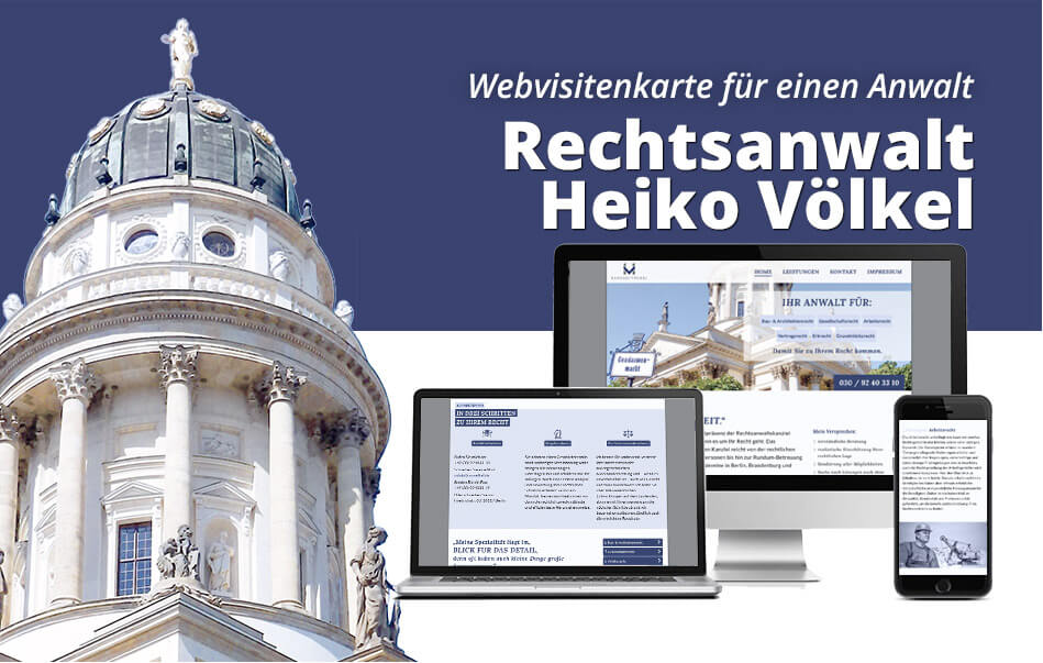 Webvisitenkarte für Rechtanwalt